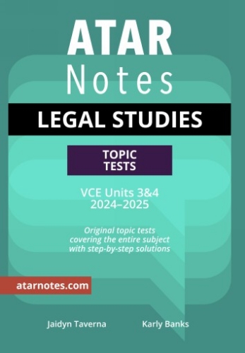 ATAR Notes Topic Tests: VCE Legal Studies 3&4 (2024-2025)